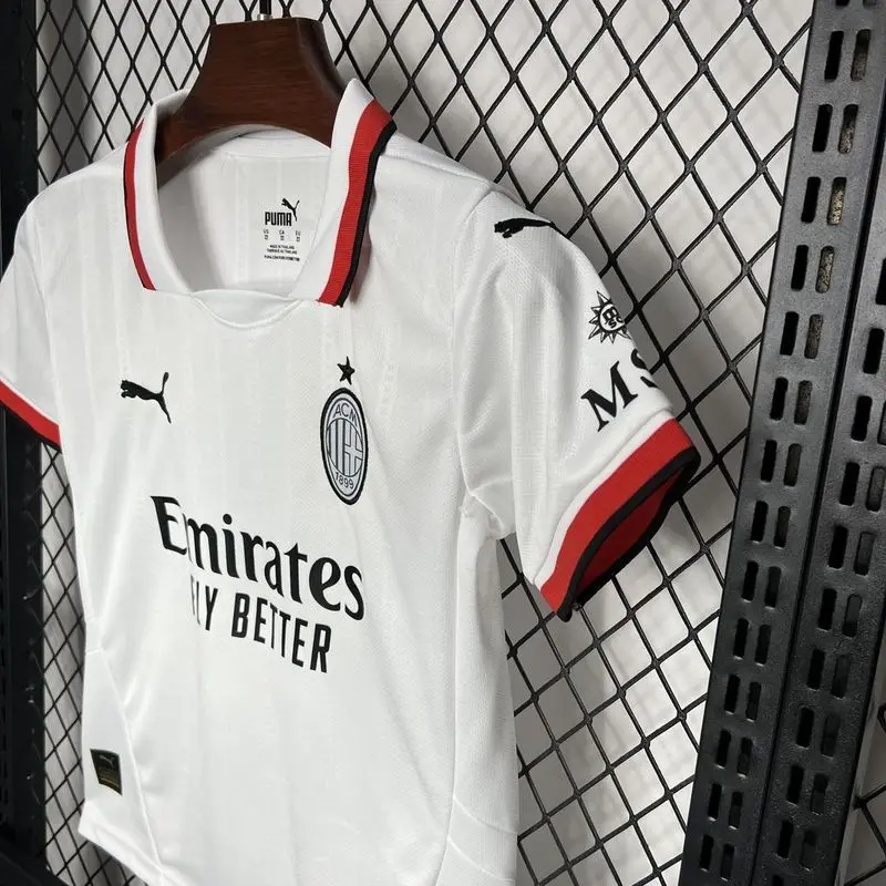 24-25 AC Milan Away white kids soccer jersey