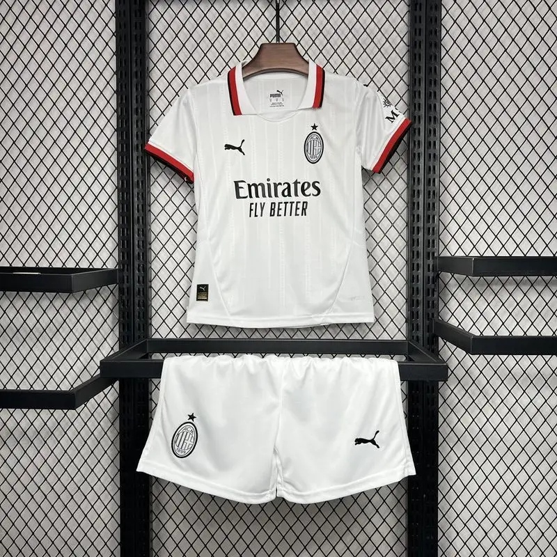 24-25 AC Milan Away white kids soccer jersey