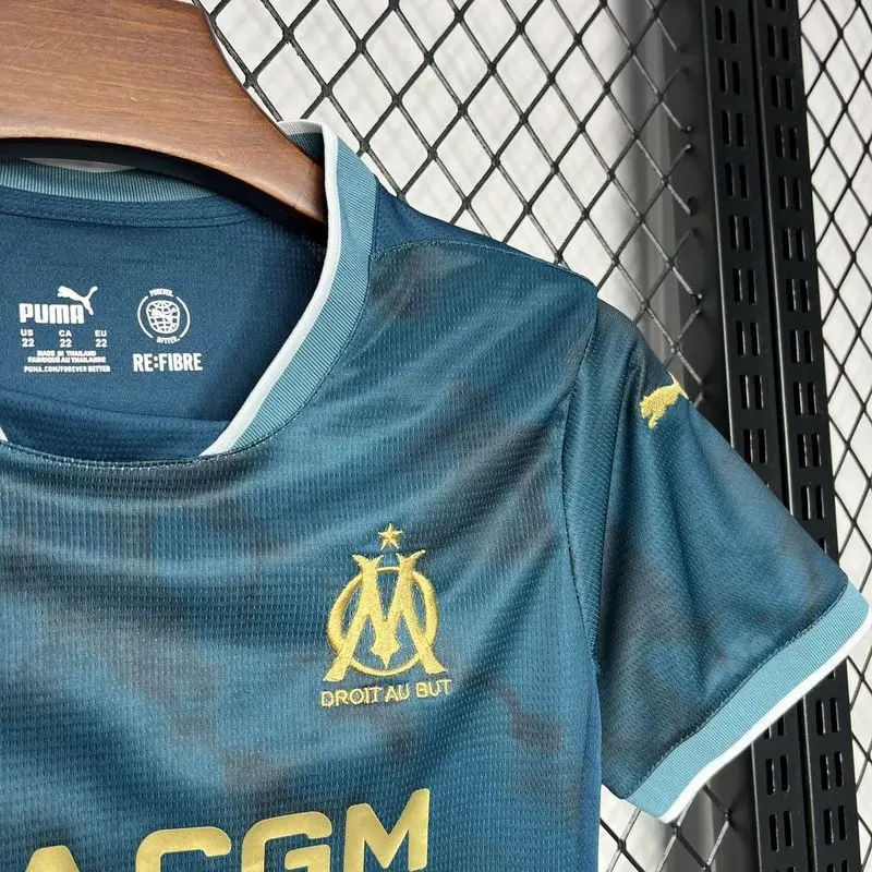 24-25 Marseille away kids soccer jersey