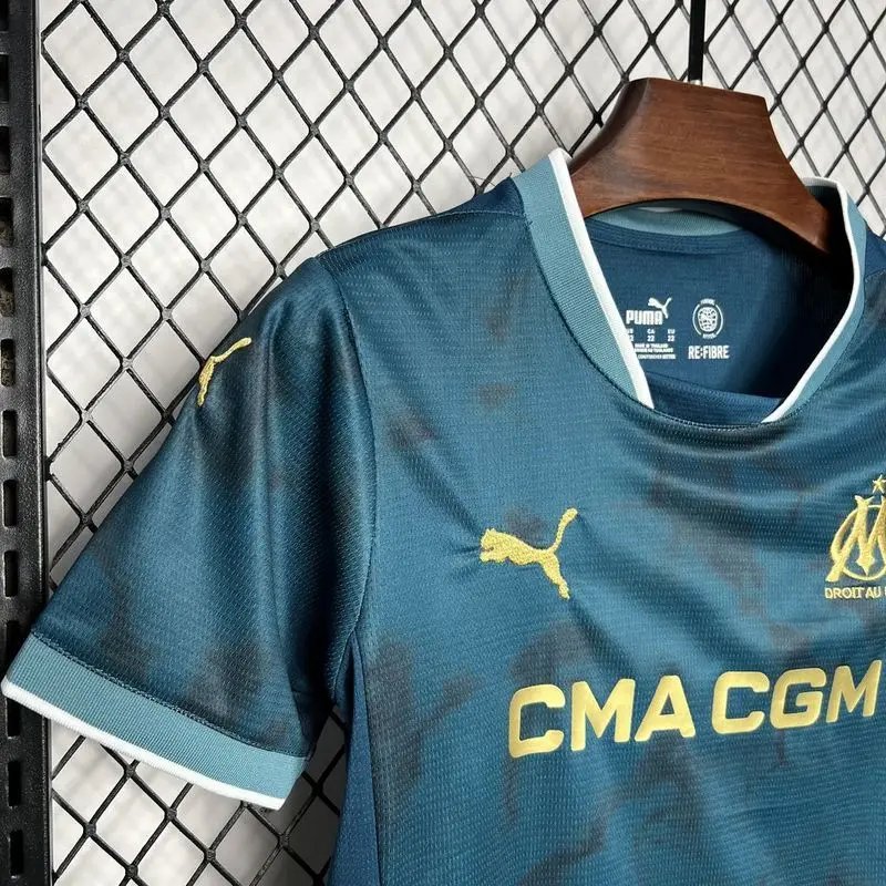 24-25 Marseille away kids soccer jersey