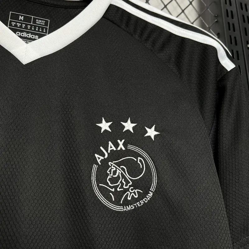 24-25 Ajax black training soccer jersey