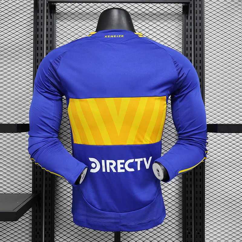 24-25 Boca Juniors home long sleeve player version soccer jersey