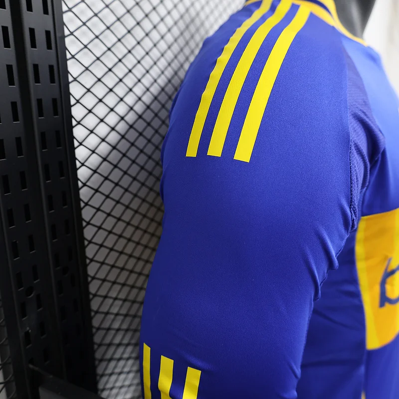 24-25 Boca Juniors home long sleeve player version soccer jersey