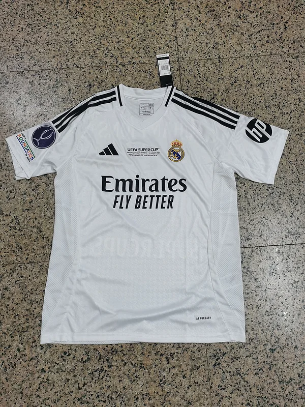 24-25 Real Madrid Home UEFA SUPERCOPA soccer jersey