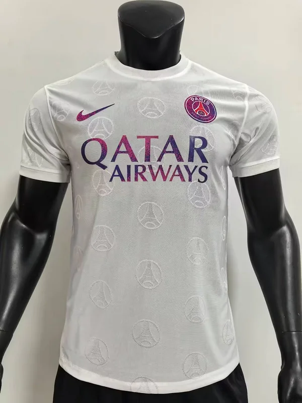 24-25 PSG White player version training soccer jersey