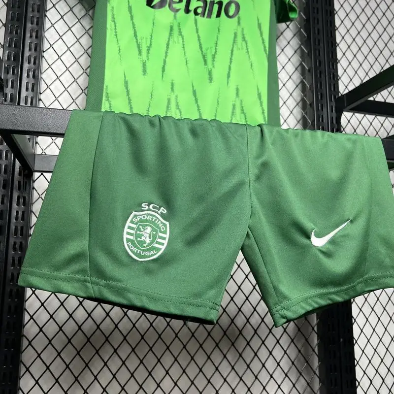 24-25 Sporting Lisbon third away kid kit soccer jerseys