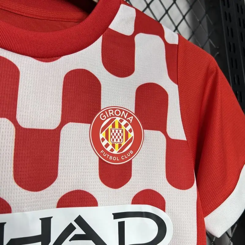 24-25 Girona home kids kit football uniform