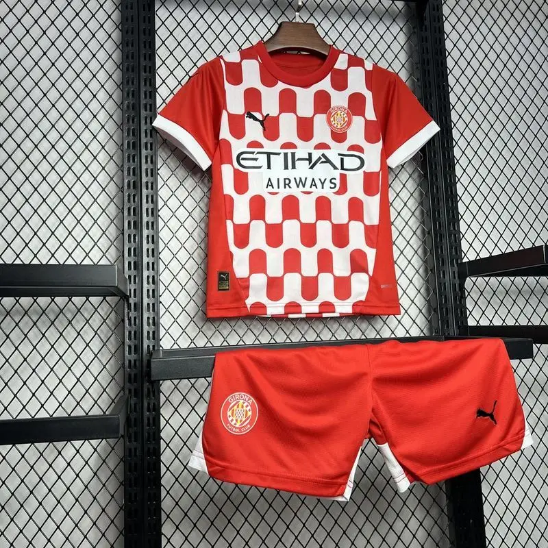 24-25 Girona home kids kit football uniform