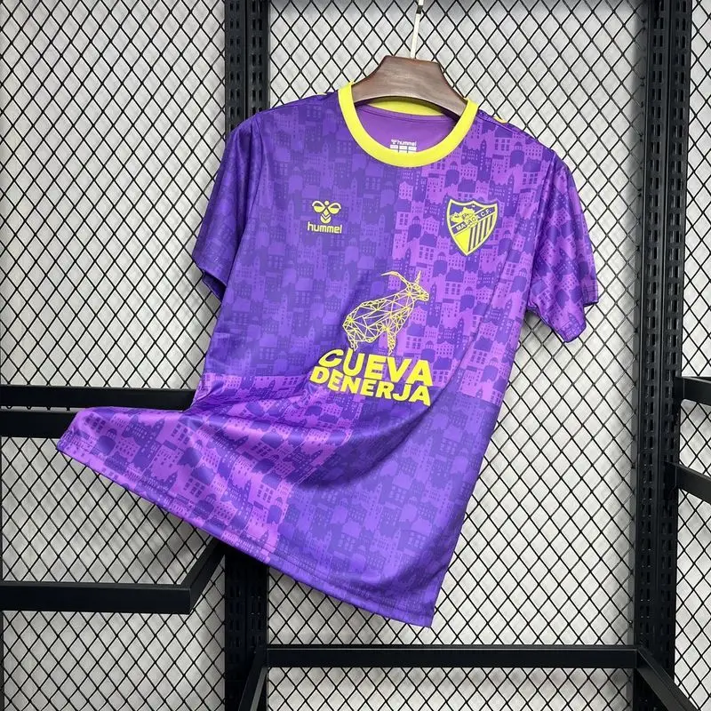 24-25 Malaga Purple pre-match training soccer Jersey