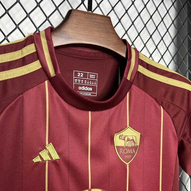 24-25 Roma home kids soccer jersey