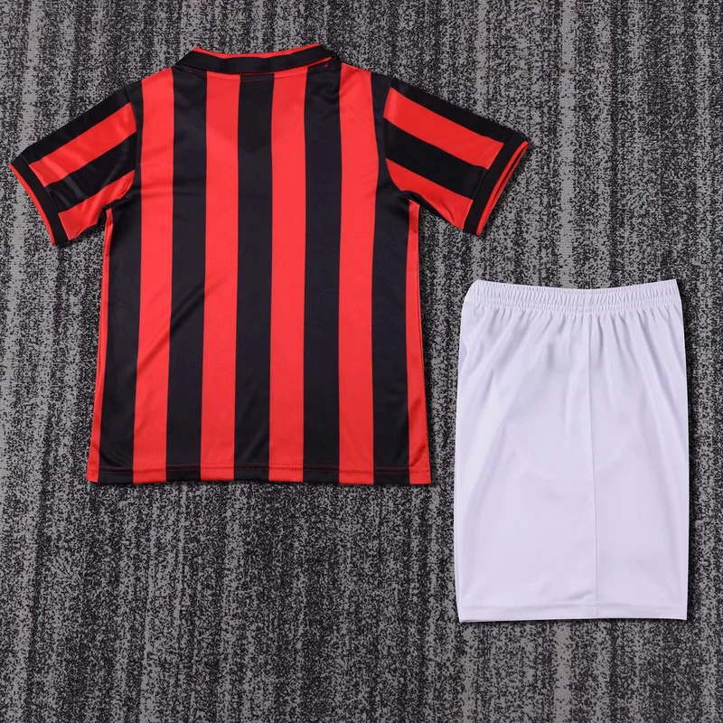 90-91 AC Milan home retro kids soccer jersey