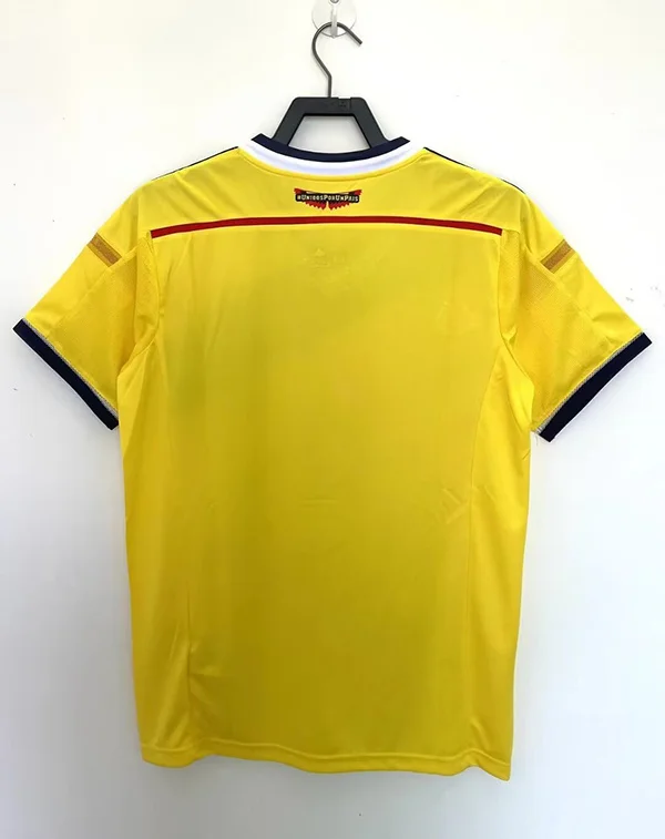 2014 Colombia home retro soccer jersey