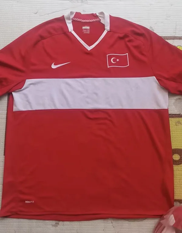 2008 Turkey home retro soccer jersey