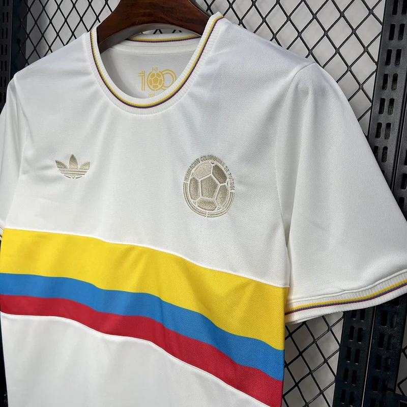 2024 Colombia 100th white football jersey