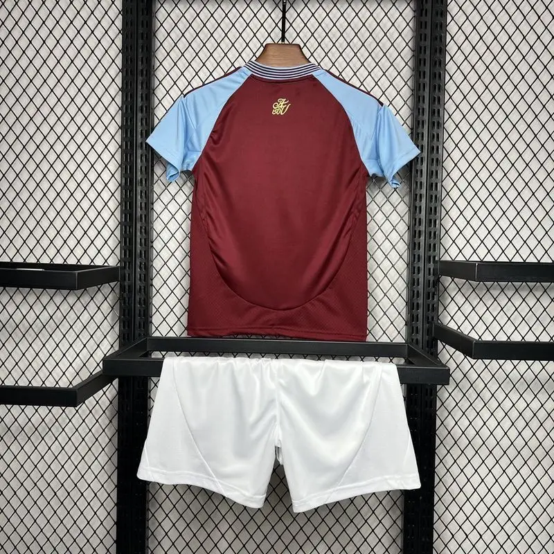 24-25 Aston Villa home kid kit football jersey