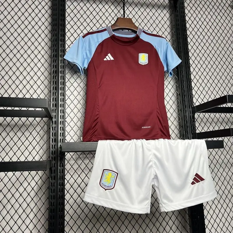 24-25 Aston Villa home kid kit football jersey