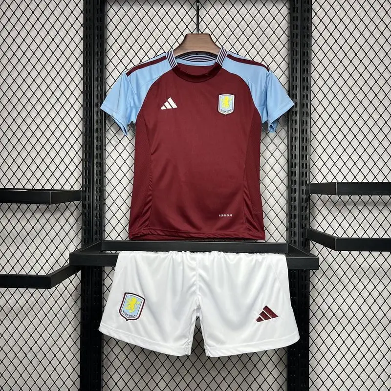 24-25 Aston Villa home kid kit football jersey