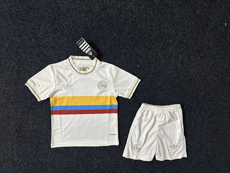 2024 Colombia 100th white kid kit football jersey