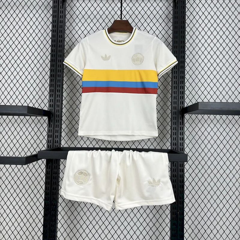 2024 Colombia 100th white kid kit football jersey