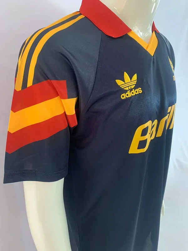 91-92 Roma Third Away Retro football Jersey