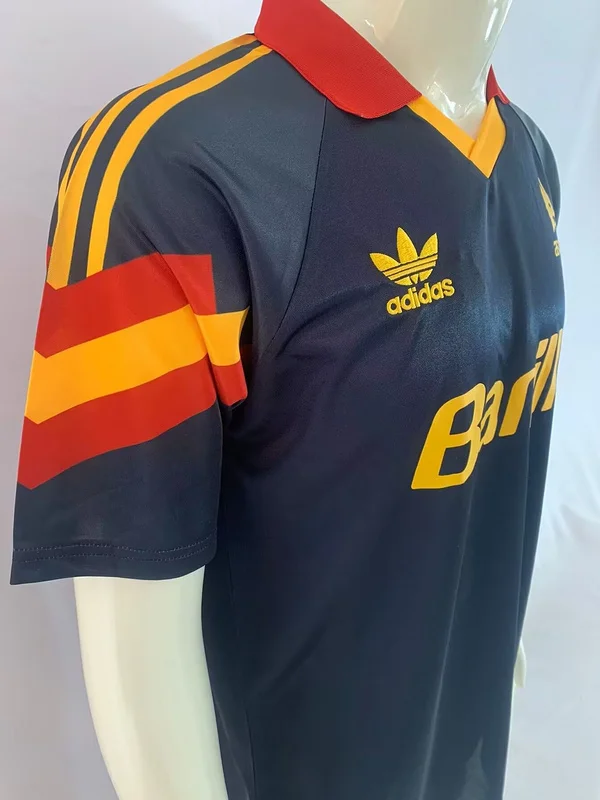 91-92 Roma Third Away Retro football Jersey