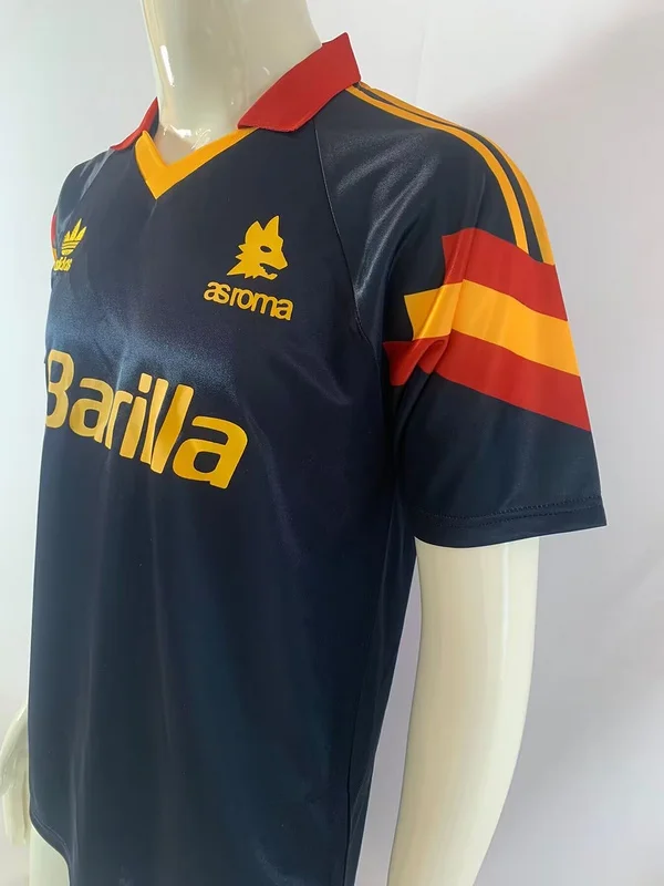 91-92 Roma Third Away Retro football Jersey