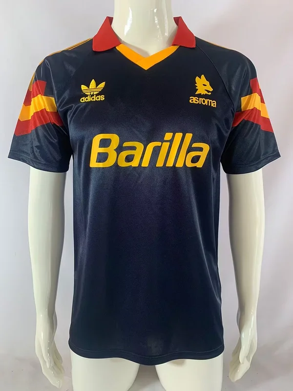 91-92 Roma Third Away Retro football Jersey