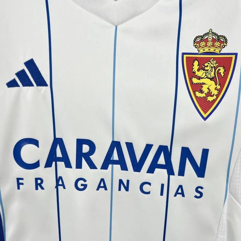 24-25 Real Zaragoza Home Kids Kit soccer jersey