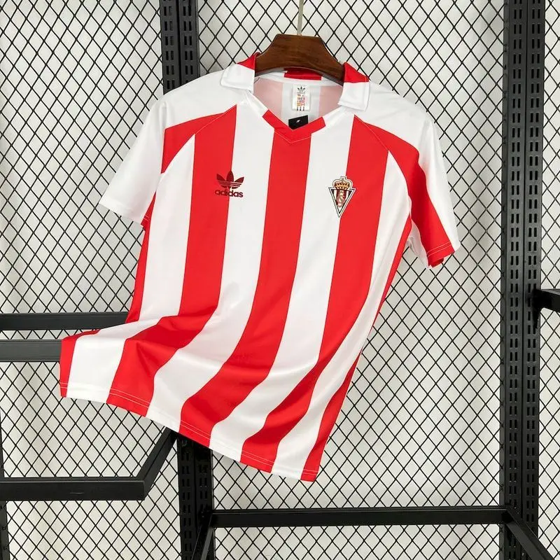 80-81 Sporting de Gijon Home Retro football Jersey