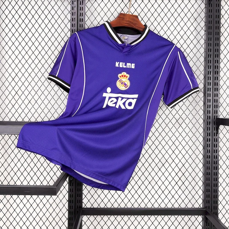 97-98 Retro Real Madrid Away football Jersey