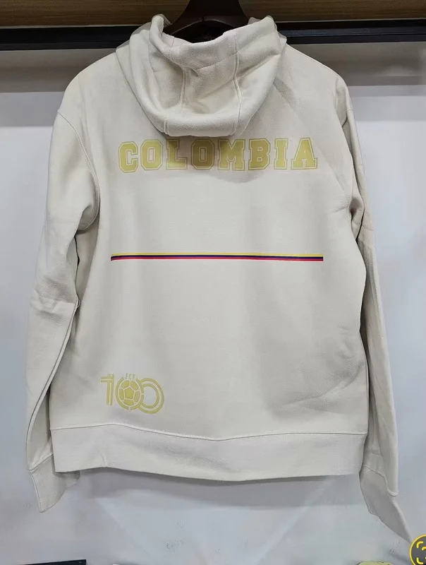 2024 Colombia 100th football white hoodies