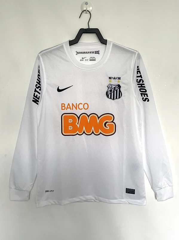 12-13 Santos home long sleeve retro soccer jersey