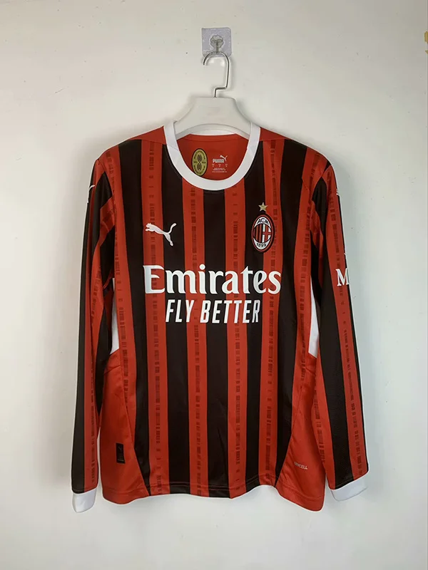 24-25 AC Milan Home Long sleeve soccer jersey