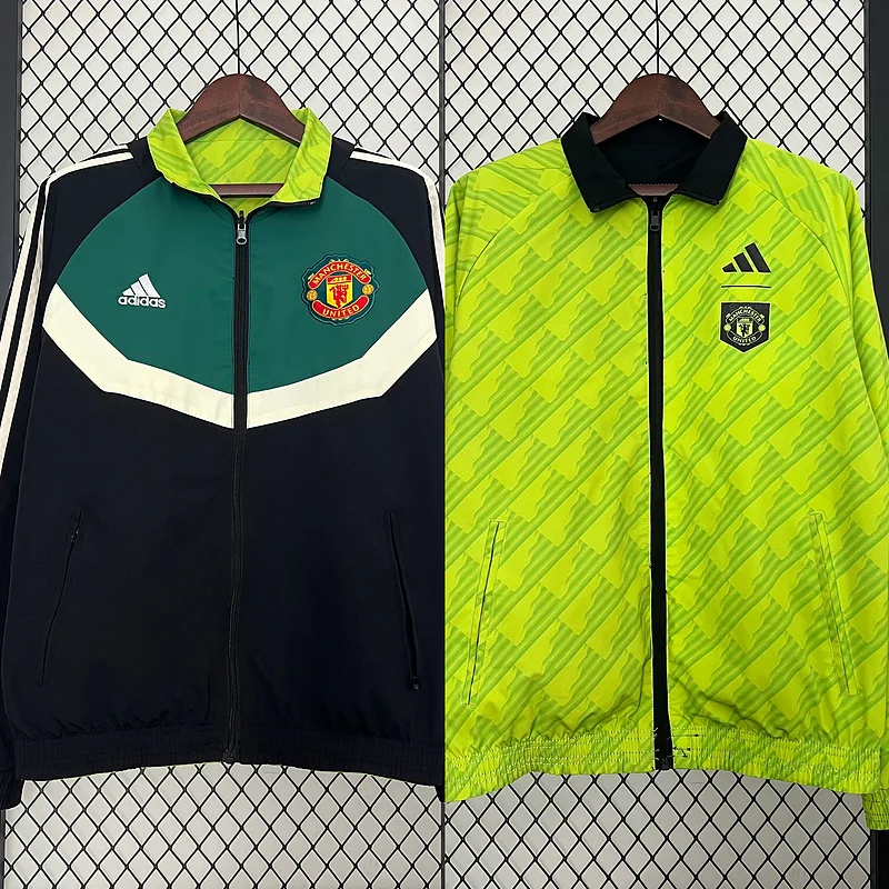 24-25 Manchester United Trench Reversible Soccer Windbreaker