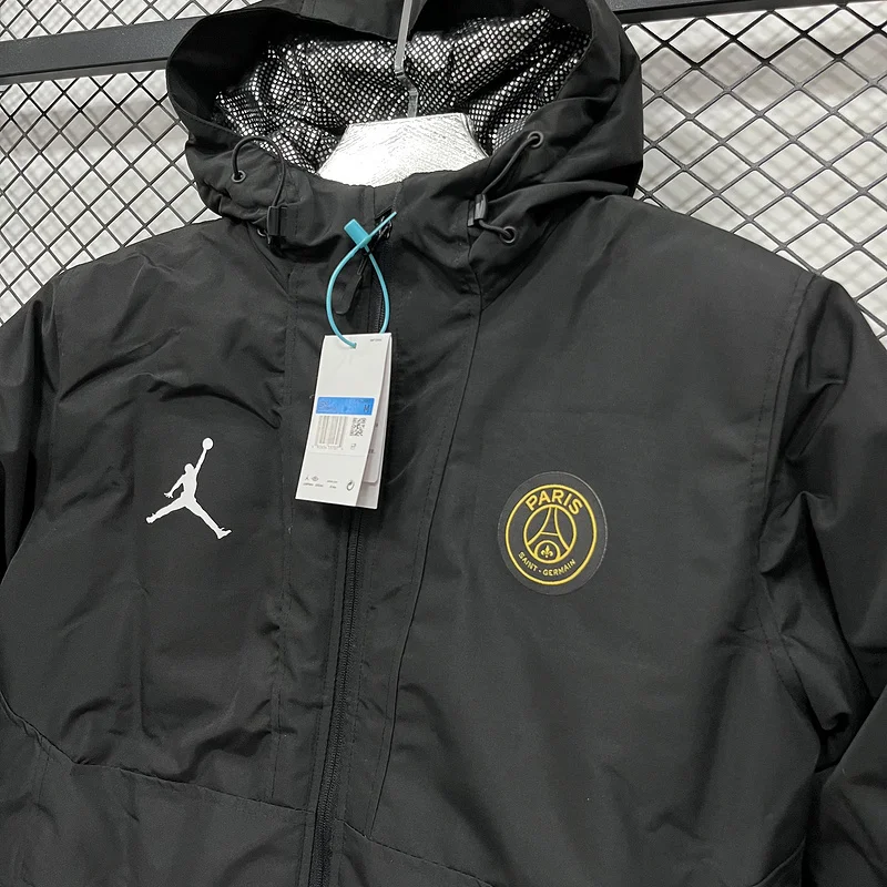 24-25 PSG Black Cotton soccer Jacket