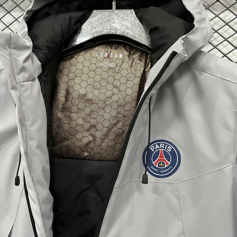 24-25 PSG Gray Cotton soccer Jacket