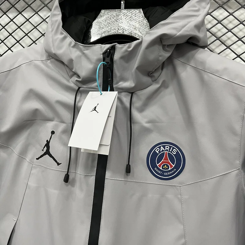 24-25 PSG Gray Cotton soccer Jacket