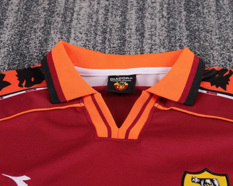 98-99 Roma home retro kid soccer jersey