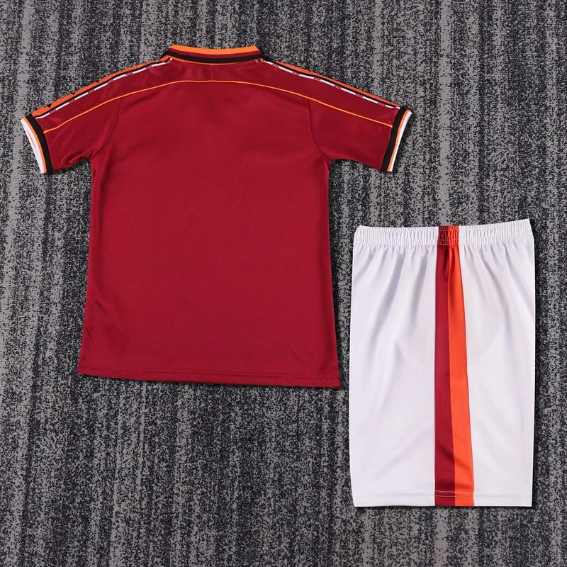 98-99 Roma home retro kid soccer jersey