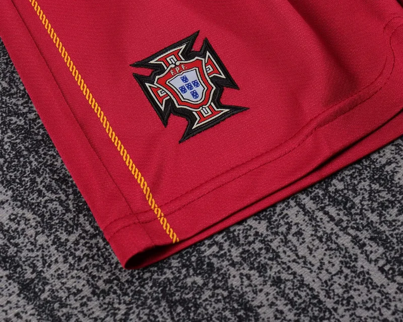 2006 Portugal home retro kids soccer jersey