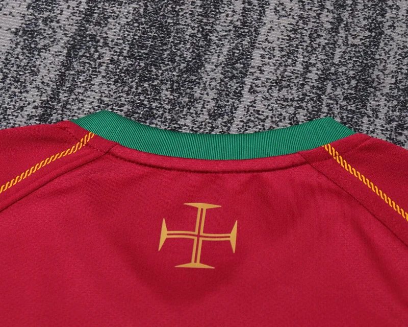 2006 Portugal home retro kids soccer jersey