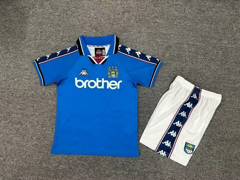 97-98 Manchester City home retro kid soccer jersey