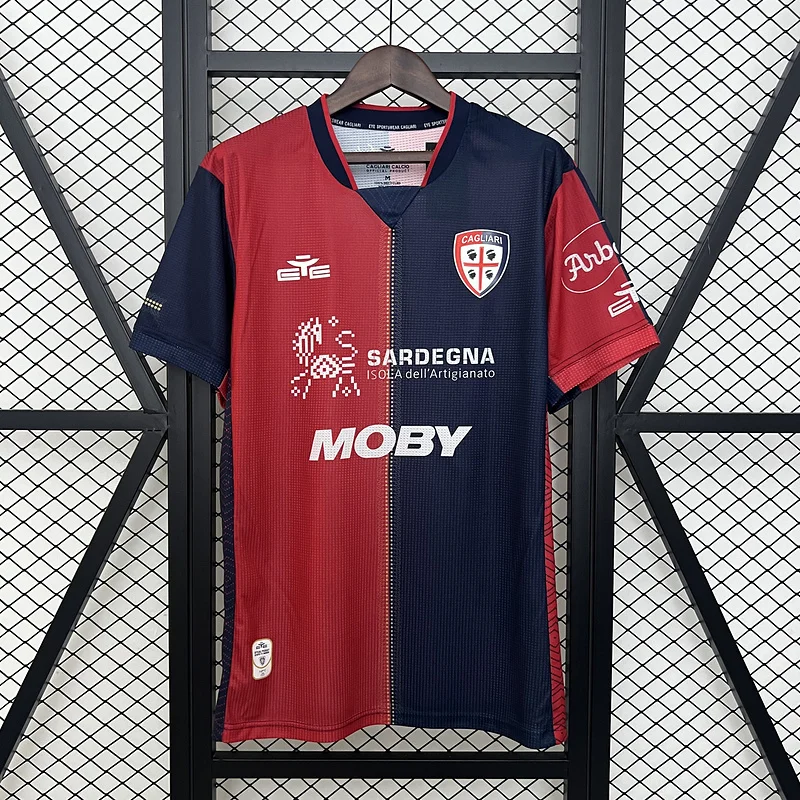 24-25 Cagliari home soccer jersey