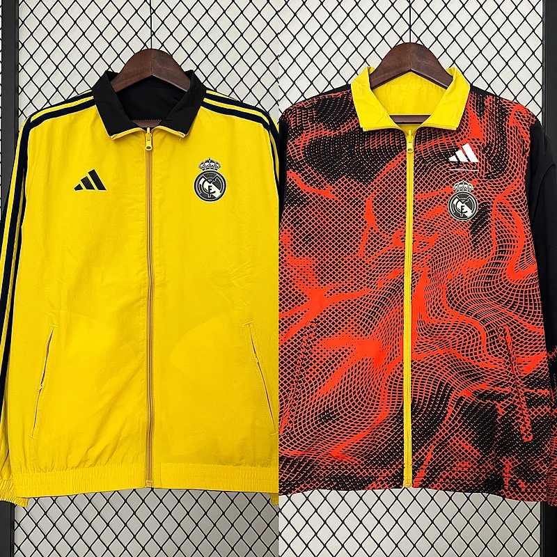 24-25 Real Madrid Reversible Trench Windbreaker Coat 