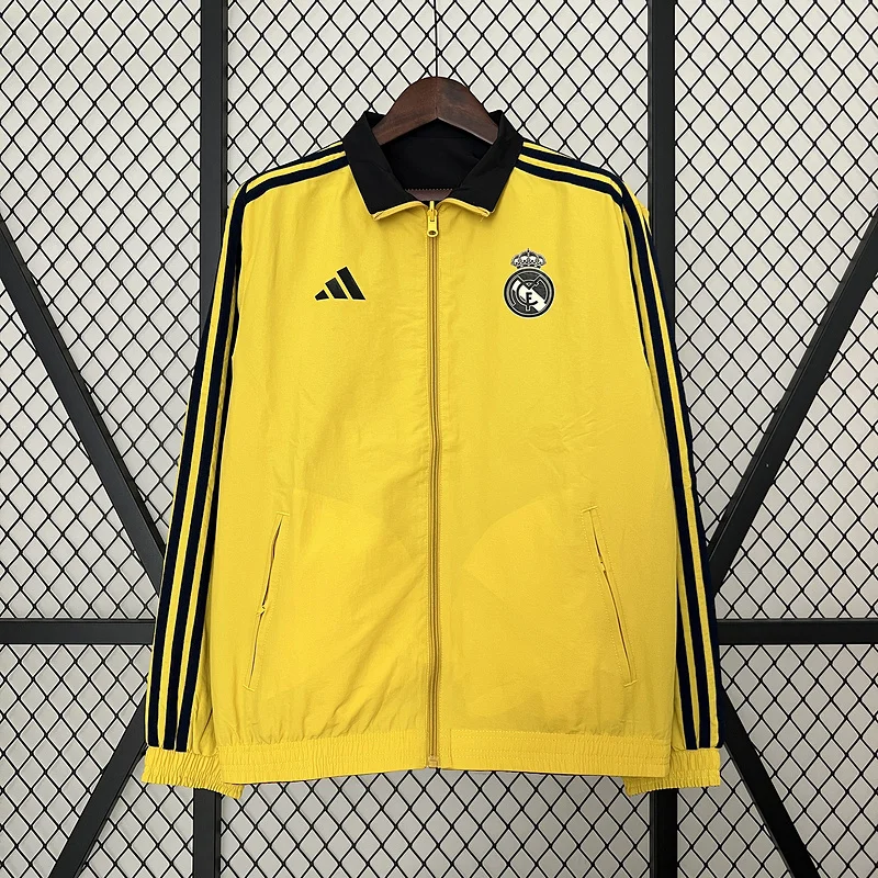 24-25 Real Madrid Reversible Trench Windbreaker Coat 