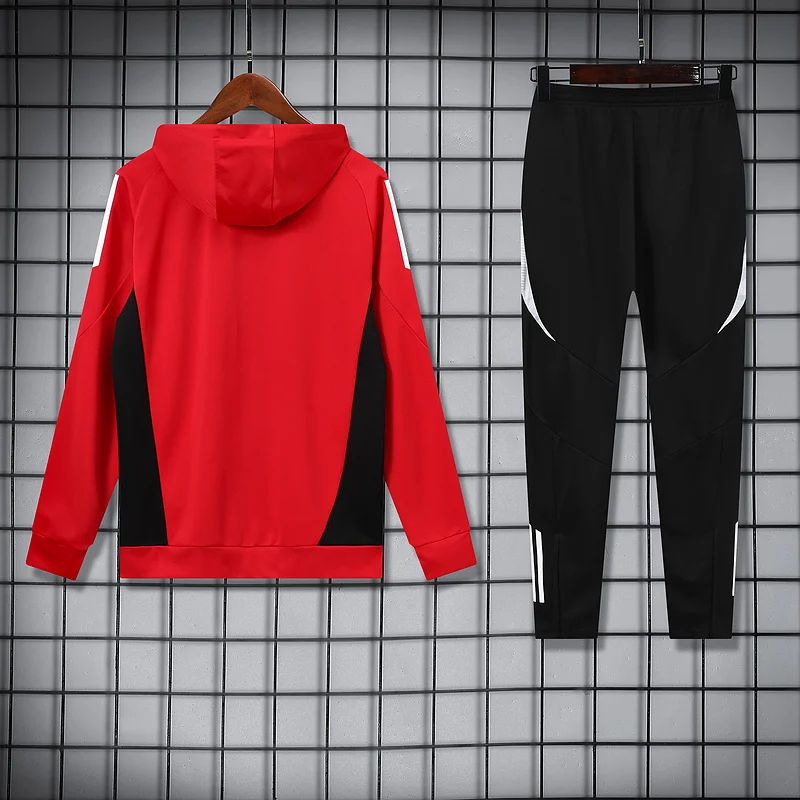 24-25 Manchester United red soccer hoodie suit