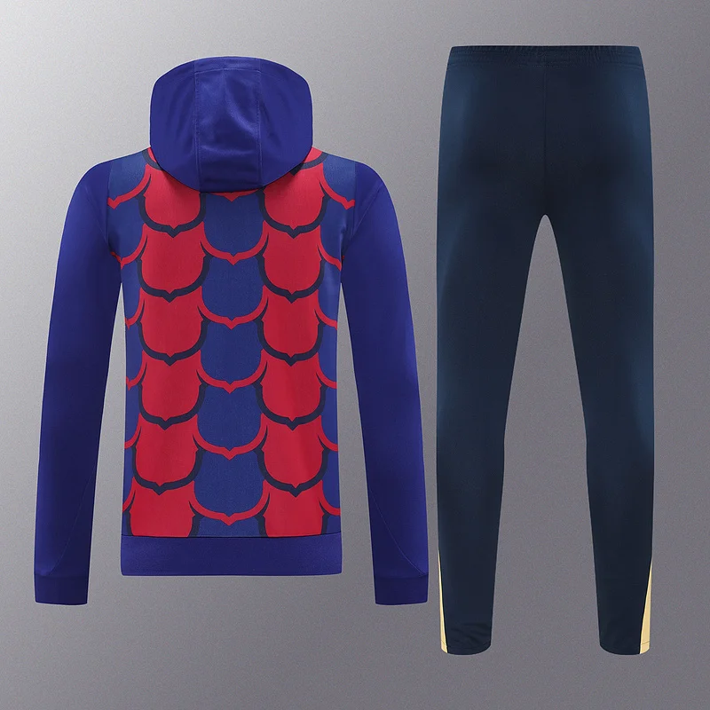 24-25 Barcelona blue and red soccer hoody suit