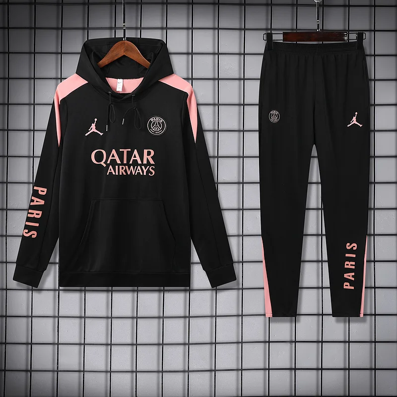 24-25 PSG black soccer hoody suit