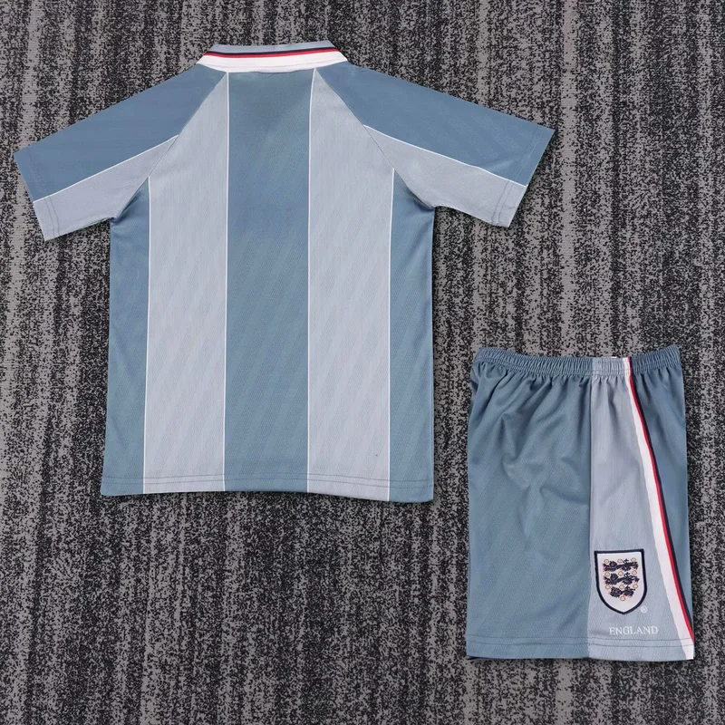 1996 England away retro kid soccer jersey