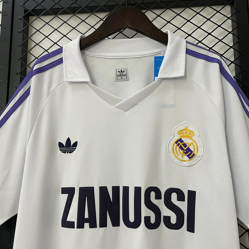 84-85 Real Madrid home retro soccer jersey